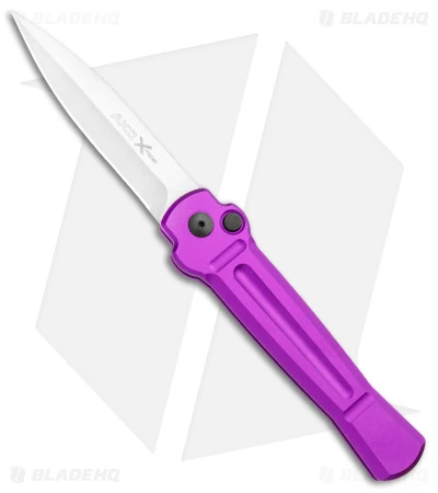 AKC X-treme Ace Automatic Knife Purple (3.6" Satin) -AKC Knives Shop AKC X treme Ace Auto Purple Satin BHQ 179205 jr