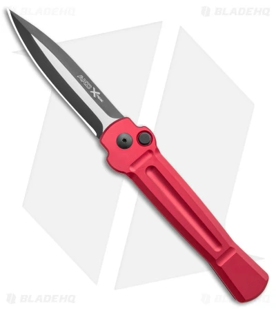 AKC X-treme Ace Automatic Knife Red (3.6" Two Tone) -AKC Knives Shop AKC X treme Ace Auto Red TT BHQ 143382 jr